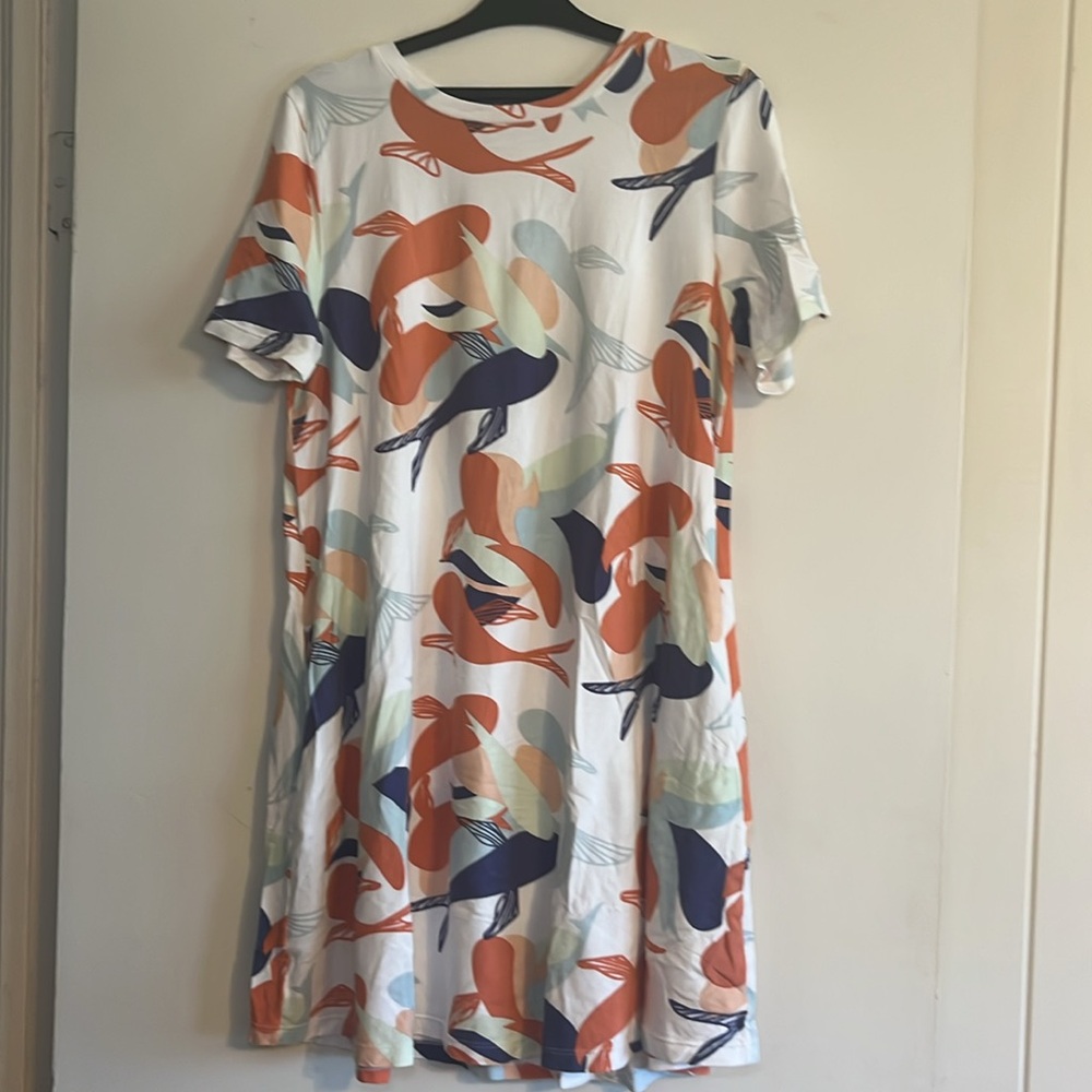 Ava Sky Dress Crew Neck w pockets size M